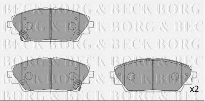 BORG & BECK bbp2454 -  Комплект тормозных колодок, дисковый тормоз